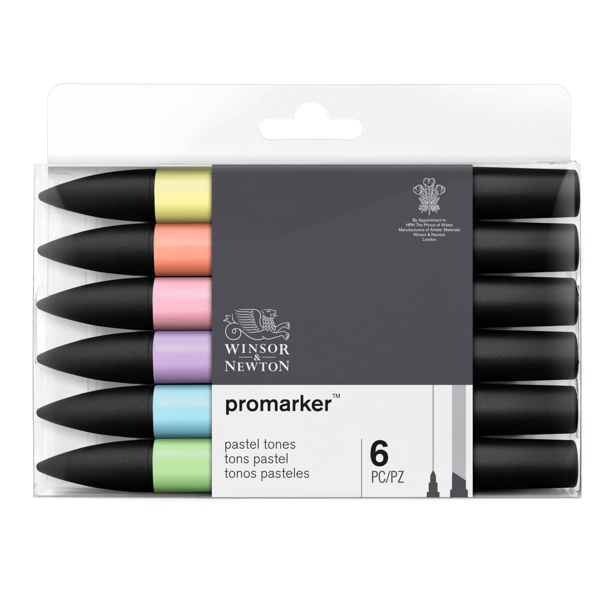 Winsor & Newton™ Promarker™ Pastel Tone 6 Color Marker Set